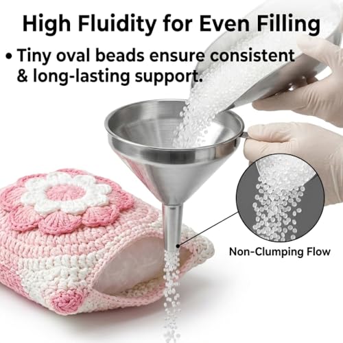 2.2 lb Polypropylene Pellets Weighted Stuffing Beads, Bean Bag Filler Beads | Weighted Filler Beads for Dolls, Blankets, Crafts, Pillows, Cushions - size: 2.2 LB