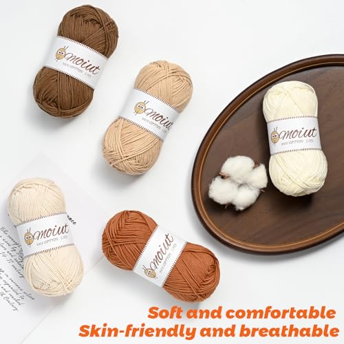 15 Pack 100% Milk Cotton Yarn for Crocheting, 750g/1968.5yd Baby Yarn for Crocheting Soft, Fuzzy 5 Ply Cotton Crochet Amigurumi Yarn for Puzzle/Clothes&Crafts(Set C) - color: 15 C