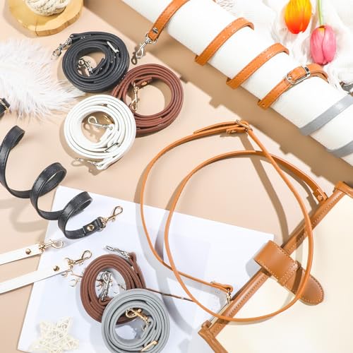 RAYNAG Leather Crossbody Strap Replacement, Adjustable Purse Strap, Handbag Shoulder Strap Replacement with Gold Hardware, Coffee - color: Coffee With Gold Hardware