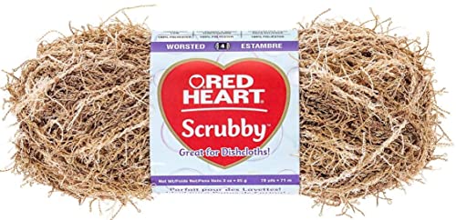 Red Heart Almond Scrubby Yarn 24/Pk 24 Pack - color: Almond