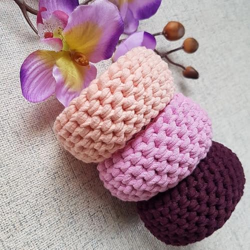 Bobilon 3-5 mm Thin Cotton T-Shirt Yarn for Amigurumi - Bubble Gum | 100% cotton t shirt yarn for amigurumi, crochet, knitting and macrame; new fabric, not recycled; 109 yds - color: Bubble Gum