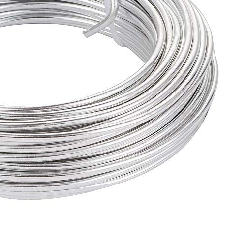 Pandahall 65 Feet Silver Aluminum Craft Wire 7 Gauge Metal Craft Wire for DIY Manual Arts Jewelry Making