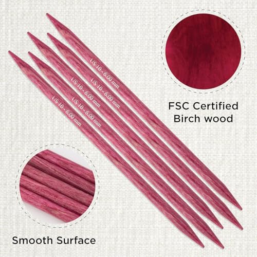 KnitPro Dreamz Double Pointed Needles 8" (20cm) | US Size 10 (6mm) - size: US 10 (6mm)