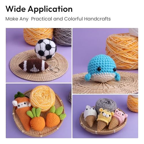 Etcokei Electric Yarn Winder Crochet Tool Kit with 8pcs Hook for Beginners | Automatic Yarn Cake Winder with 20pcs Stitch Makers, 20pcs Stitch Holders, 2pcs Crochet Ring and Other Crochet Accessories - color: Crochet Tool Kit