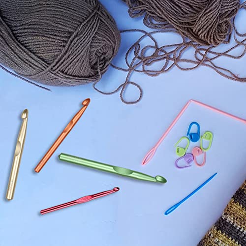 Large Sizes Crochet Hooks 4 pcs Long Crochet Needles Set QLRFFLJOY 8mm 10mm 12mm 15mm Aluminum Alloy Crochet Hook DIY Yarn Weaving Tools for Knitting Blanket, Shawl and Carpet - color: Aluminum Alloy