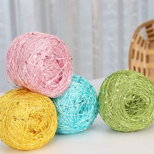Clisil Blue Sequin Yarn - Sparkle, Fantasy & Art Yarn - 100g - color: Blue, size: 100g
