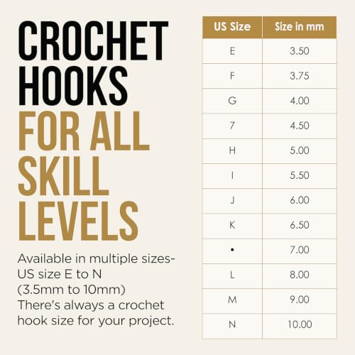 Lantern Moon Ebony Wood Single Ended Crochet Hook | US Size L (8mm) - size: US L (8mm)