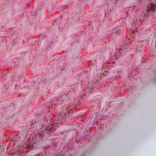 Artisanal Yarn Collection Multifiber Fancy Yarn for Knitting Crocheting Crafts DIY, Set of 3 Rolls(103 Berry Velvet Yarn) - color: 103 Berry Velvet Yarn