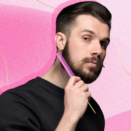 Patelai 30 Pcs Rat Tail Steel Combs Fine Tooth Bulk,Pink and Gold | Long Steel Pin Pintail Bulk for Salon Hair Stylists ,Hair Teasing Fine Tooth Comb for Women,Teasing Detangling Tools - color: Pink and Gold