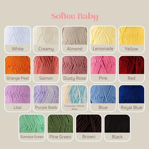 S Sensy Softee Baby - Premium Anti - Pill Acrylic Yarn, Lemonade, 273 Yards - color: Lemonade, size: 1 Skein