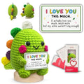 Gossby Gift for Boyfriend Girlfriend Husband Wife - I Love You This Much Dino Crochet - Anniversary, Valentines, Christmas, Birthday Couple Gift for Him Her - Romantic Idea for Women Men - color: I Love You This Much