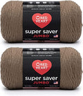 Red Heart Super Saver Jumbo Yarn for Crocheting, Cafe Latte, 2-Pack - color: Café Latte, size: 2-Pack
