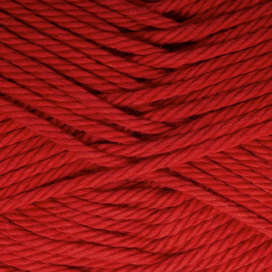 Estako Royal Cotton, 100% Mercerized Giza Cotton Yarn, Red, 4-Pack | soft, silky sheen, super fine, fingering 1, sock weight, 200 g, 548 yds, baby clothes, summer tops - color: 5066 - Red, size: 4 Skeins