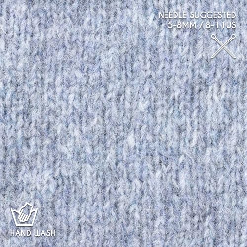 Super Air 4-Set Baby Alpaca - Soft and Fast Hand Knitting Yarn 7.05 oz/ 568 Yards - Melnage Glacier - color: HF241 Glacier Melange