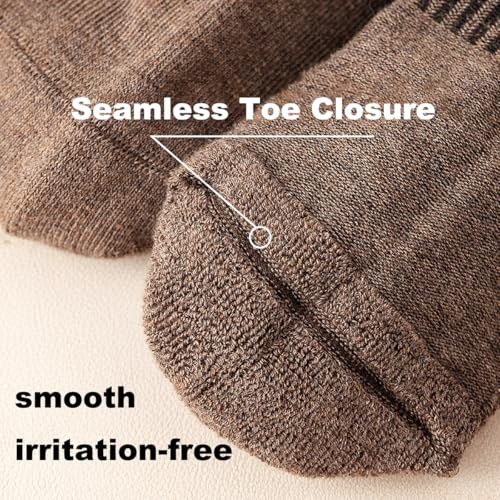 Men's Cushioned Cotton Crew Socks for Work Sport Casual | 90% Cotton, Seamless, Arch Support, Padded, Rib Cuff, Athletic - color: Multicolor