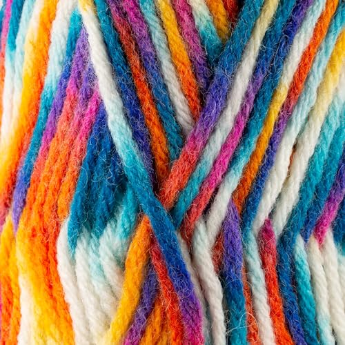 Sensy Roving Multi Color Yarn, 3.5 oz, 132 Yards, Gauge 5 Bulky (Carnaval) - color: Carnaval, size: 1 Skein
