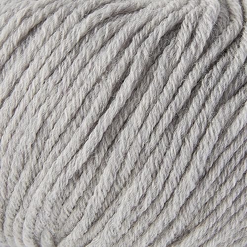 100% Merino Wool Yarn, 6-Ply Luxurious and Soft Yarn for Hand Knitting & Crocheting, 1.76 OZ/50g, 127 yds/116 Meters (Light Gray, 1 Ball) - color: light gray, size: 1 ball