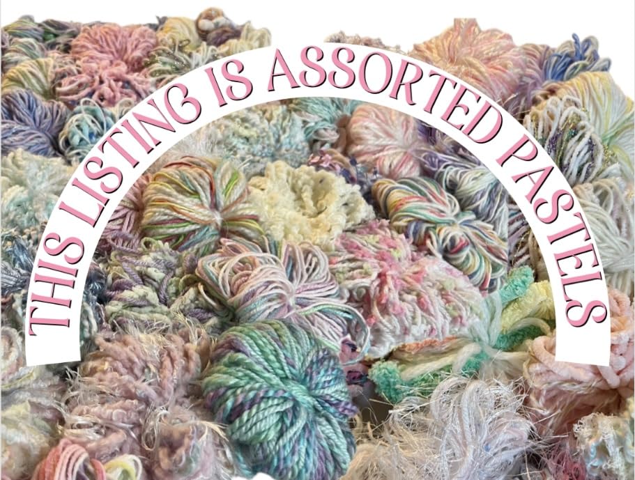 10 Pack of Assorted Light Colors/Pastel Novelty Yarn