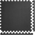 Meister X-Thick 1.5" Interlocking EVA Foam Mats - BK - 16 Tiles (64 Sqft) | Extra-thick 2X cushioning w/ anti-slip grip. 2' x 2' puzzle mats for wrestling, MMA, gymnastics, home gyms and play areas - color: Black, size: 16 Tiles (64 Sqft)