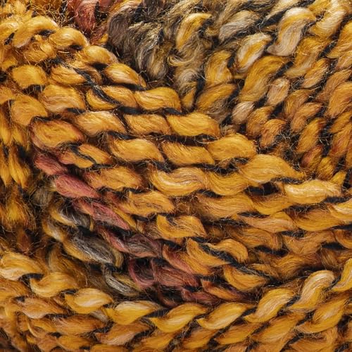 Loops & Threads Glow Textured Twist Yarn – Bulky Weight Yarn for Knitting, Crochet, Weaving, Arts & Crafts, 12 Pack - color: Glow