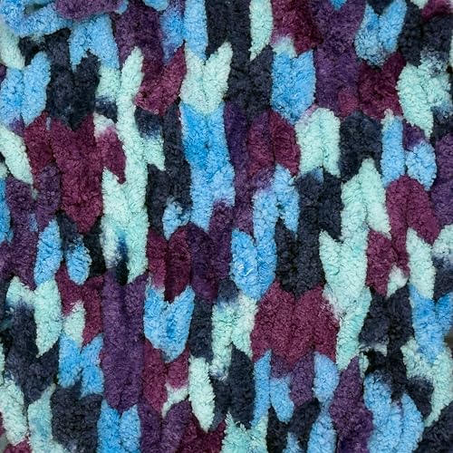 (1 Skein) Lion Brand Yarn Off the Hook Bulky No Needle Yarn, Hypnotic | Jumbo Finger Knitting & Crochet Craft Fiber for Beginners, Kids, Classrooms, Create Blankets, Pillows, Stuffed Animals - color: Hypnotic, size: 1 Pack