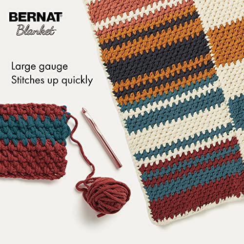 Bernat Blanket Yarn Super Bulky Soft Chenille Yarn Blue Fog 2-Pack | Super Bulky Yarn Size 6, 100% Polyester Blanket Yarn for Crochet, Knitting, 220 Yards, 300g/10.5oz - color: Blue Fog, size: 2 Pack, style: BLANKET TWIST