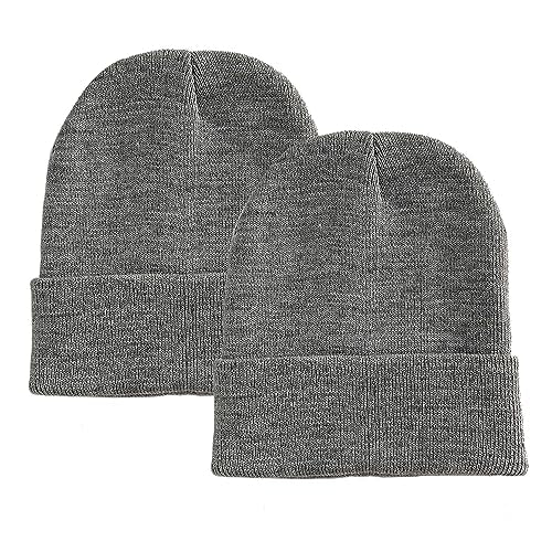 NPJY Unisex Beanie for Men and Women Knit Hat Winter Beanies | Warm-Keep & All-Size, Comfortable & Durable, Soft for Winter Weather - color: Grey