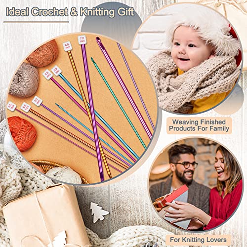 Coopay 11Pcs Tunisian Crochet Hooks Set-Long Crochet Hook, 2mm(B)-8mm(L) | Afghan Crochet Needles for Crocheting Large Projects, Great Knitting & Crochet Supplies for Beginner, Crocheter & Knitter - color: Multicolor Tunisian Afghan Set