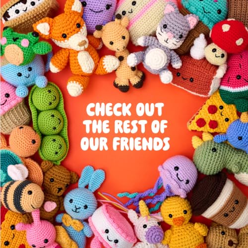 Bucilla, Complete Crochet Kit for Beginners, Amigurumi Besties, BES-Teas - color: Bes-Teas