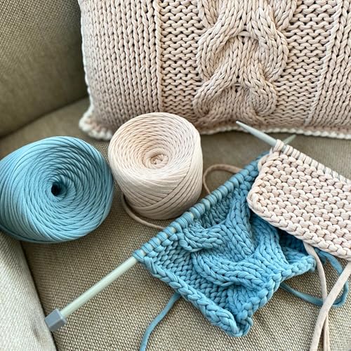 Bobilon 3-5 mm Thin Cotton T-Shirt Yarn for Amigurumi - Smoky | 100% cotton t shirt yarn for amigurumi, crochet, knitting and macrame; new fabric, not recycled; 109 yds - color: Smoky