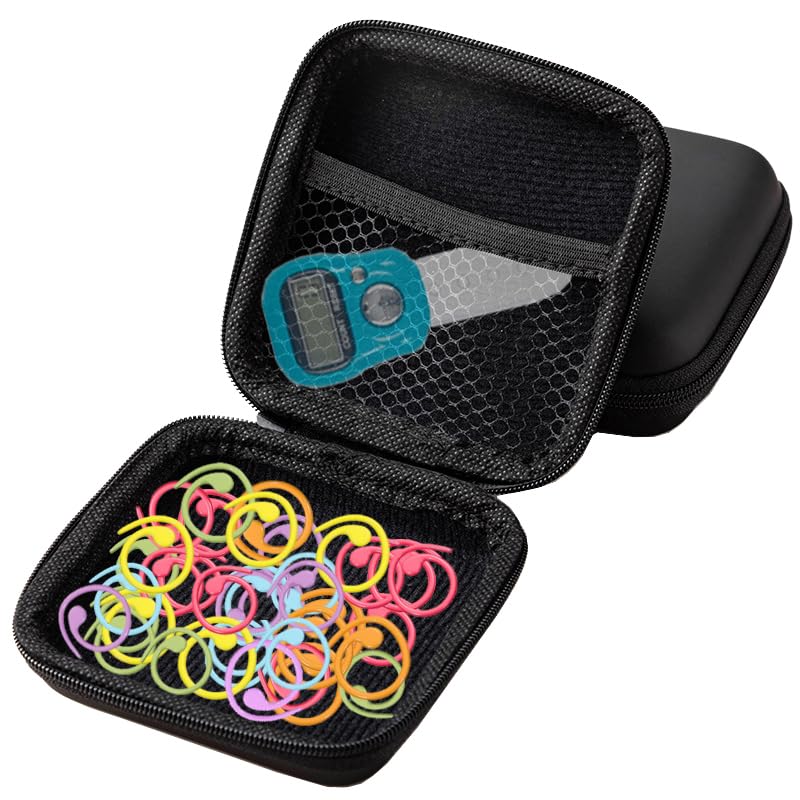 60PCS Metal Stitch Markers,Crochet Knitting Stitch Markers Yarn Row Stitch Counter with Case - color: Multicolor01