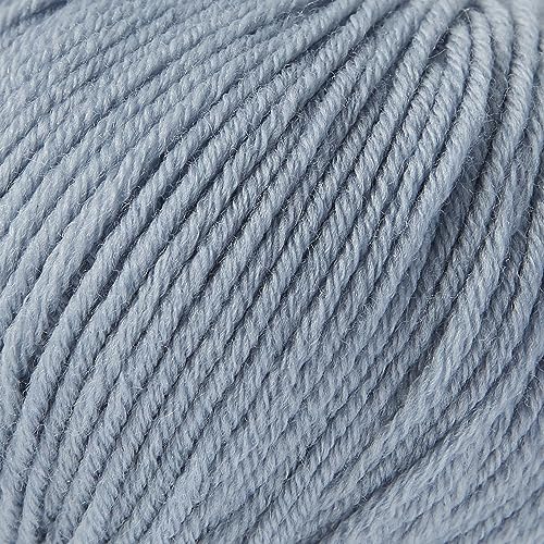 100% Merino Wool Yarn, 6-Ply Luxurious and Soft Yarn for Hand Knitting & Crocheting, 1.76 OZ/50g, 127 yds/116 Meters (Morandi Blue, 1 Ball) - color: Morandi Blue, size: 1 ball