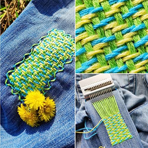 Small Weaving Loom,14/12 Hooks Wooden Darning Loom Speedweve Type Weave Tool,Mini Knitting Machine for DIY Weaving Arts Repair Clothes Beginners Mending Socks (12 Hooks) - size: 12 hooks