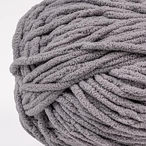 Crafted By Catherine Blanket Solid Yarn - 2 Pack (213 Yards Each Skein), Grey, Gauge 6 Super Bulky - color: Grey, size: 10.5 oz/ 2 Pack
