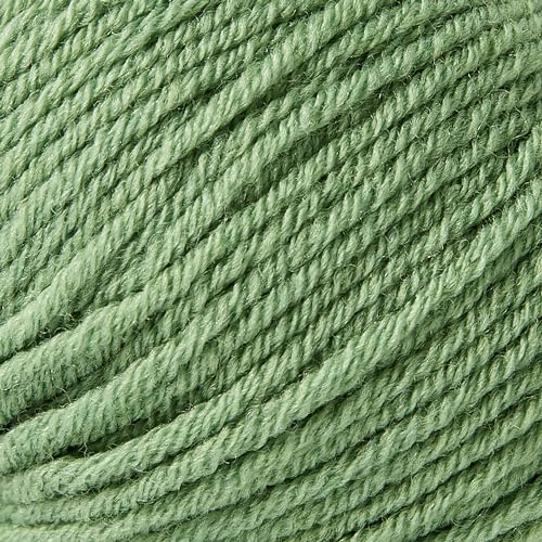 100% Merino Wool Yarn, 6-Ply Luxurious and Soft Yarn for Hand Knitting & Crocheting, 1.76 OZ/50g, 127 yds/116 Meters(Grass Green, 3 Balls) - color: Grass Green, size: 3 balls
