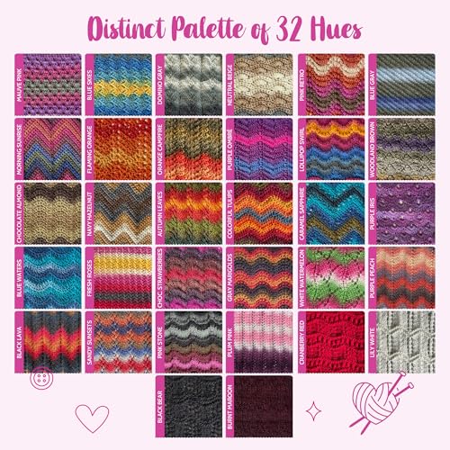 Wool Wonders #4 Worsted Weight Wool Yarn, 4-Pack (640Yds/400G), Mauve Pink | #4 Medium Weight Wool Yarn for Crocheting with Free Patterns - Variegated Aran Weight Wool Blend Yarn for Knitting - color: Mauve Pink