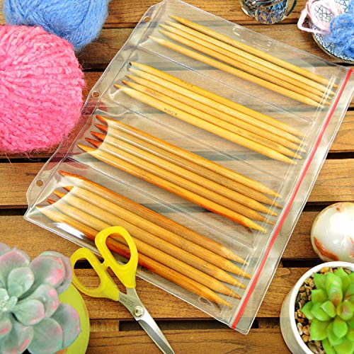StoreSMART - Zipper Binder Page for 8" Double Pointed Knitting Needles, Holds 4 Sets - 50-Pack - DP600-4-50pack - size: 50-Pack