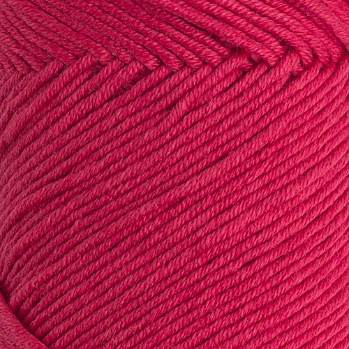 3 Skein La Mia Baby 50% Cotton Total 10.5 Oz Each 3.5 oz (100 g) / 218yd (200m), Medium, Worsted, Super Soft Yarn, Best for Baby and Amigurumi, Pink - L030 - color: Pink - L030