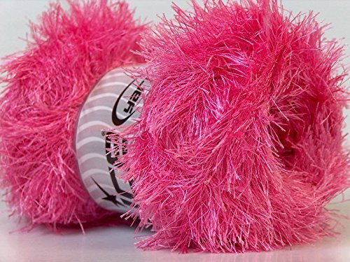 100 Gram Candy Pink Eyelash Yarn Ice Fun Fur 164 Yards