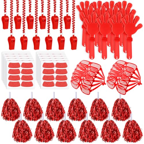 Realspring 148 Pcs Team Spirit Accessories for Sport Events - color: Red