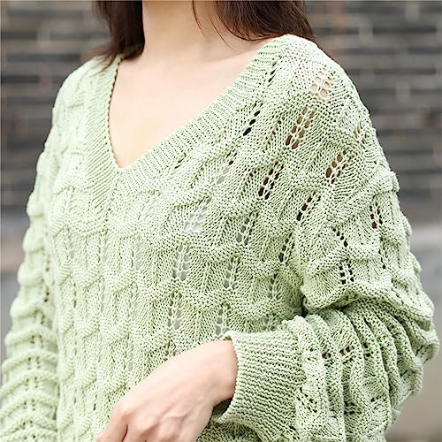 Fine Weight Knitted and Crocheted Cotton Yarn, 100% Long Staple Cotton Yarn, Baby Sports, 2 Packages of 100g/3.52oz (Per Skein 50g/162yards) - Tender Green - color: PM05-Tender Green