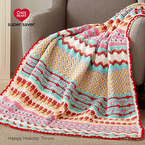 Red Heart Super Saver Yarn for Crocheting & Knitting, Bonbon Print, 3-Pack - color: Bonbon Print, size: 3-Pack