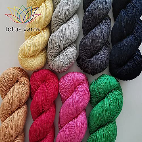 Lotus Yarns Swan Lake Lace Weight 50% Cashmere 40% Fine Wool 10% Angora Blended Hand Knitting Yarns for Comfortable Baby and Adult Clothing for Fashion Garment Baby Clothe (27) - color: 27