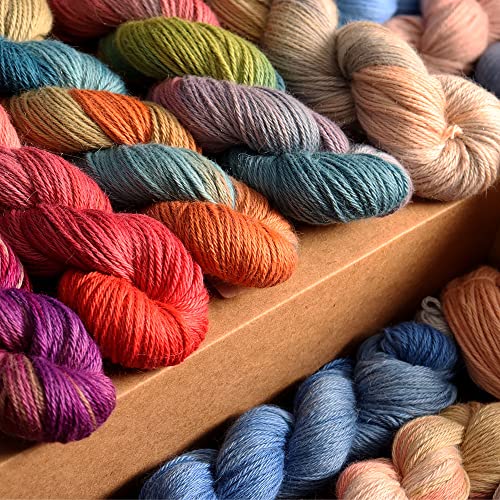 100% Baby Alpaca Yarn Wool 100g Hank DK Weight Hand Dyed Made in Peru - Heavenly Soft and Perfect for Knitting and Crocheting (Royal Plum Velvet, DK Hand Dyed - 100g Hank) - color: Royal Plum Velvet, size: DK Hand Dyed - 100g Hank