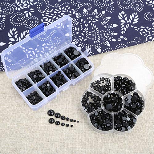 Yetaha 500PCS Black Plastic Round Eyes, Flatback Eyes, Craft Doll Eyes for Stuffed Crochet Animals Teddy Bear DIY Craft Doll Making Supplies | Flatback Plastic Round Eyes, Essential DIY Making Supply for Crochet Plush Dolls & Teddy Bears