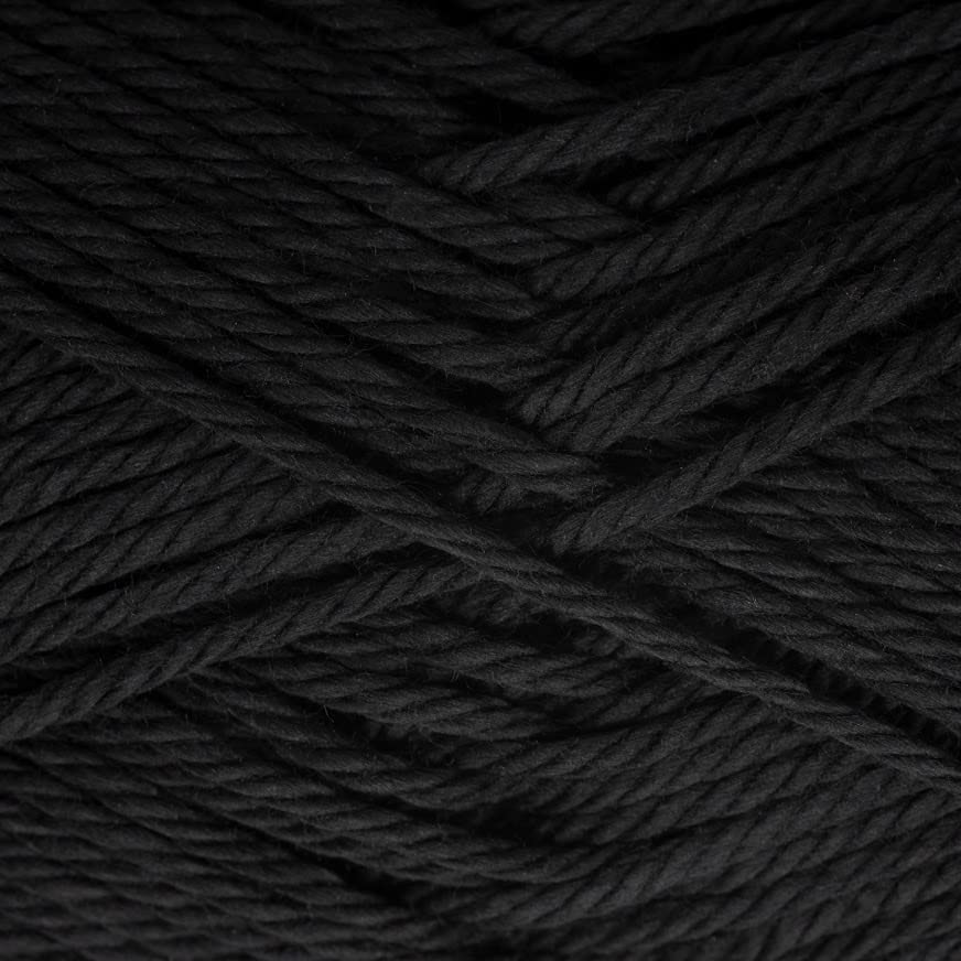 Estako Royal Cotton, 100% Mercerized Giza Cotton Yarn, Fingering 1, Black | soft, silky sheen, super fine, sock weight, 50 g, 137 yds, baby clothes, summer tops, amigurumi - color: 5057 - Black, size: 1 Skein