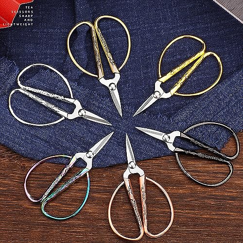 3.3-inch Small Sewing Embroidery Scissors, Stainless Steel Little Scissors Sharp Tip Detail Shears for Sewing Crafting, Art Work, Cross Stitch Cutting, Handcraft, Needlework DIY Tools Black - color: Black
