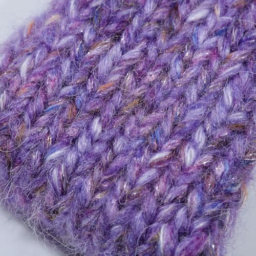 Artisanal Yarn Collection Multifiber Fancy Yarn for Knitting Crocheting Crafts DIY, Set of 3 Rolls(104 Starry Night Purple Haze) - color: 104 Starry Night Purple Haze