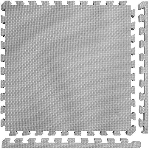 Meister X-Thick 1.5" Interlocking EVA Foam Mats - GY - 36 Tiles (144 Sqft) | Extra-thick 2X cushioning w/ anti-slip grip. 2' x 2' puzzle mats for wrestling, MMA, gymnastics, home gyms and play areas - color: Grey, size: 36 Tiles (144 Sqft)