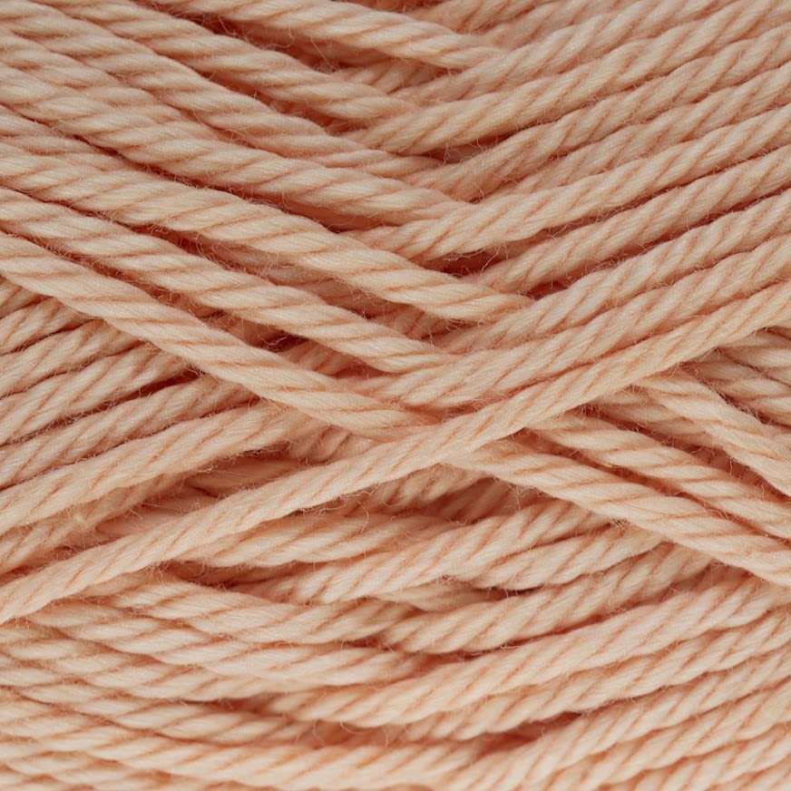 Estako Royal Cotton, 100% Mercerized Giza Cotton Yarn, Peach, 4-Pack | soft, silky sheen, super fine, fingering 1, sock weight, 200 g, 548 yds, baby clothes, summer tops - color: 5053, size: 4 Skeins